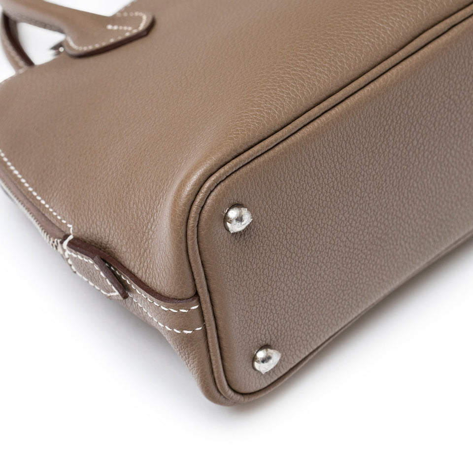 Hermes 1923 Bolide Mini Etoupe Evercolor Palladium Hardware