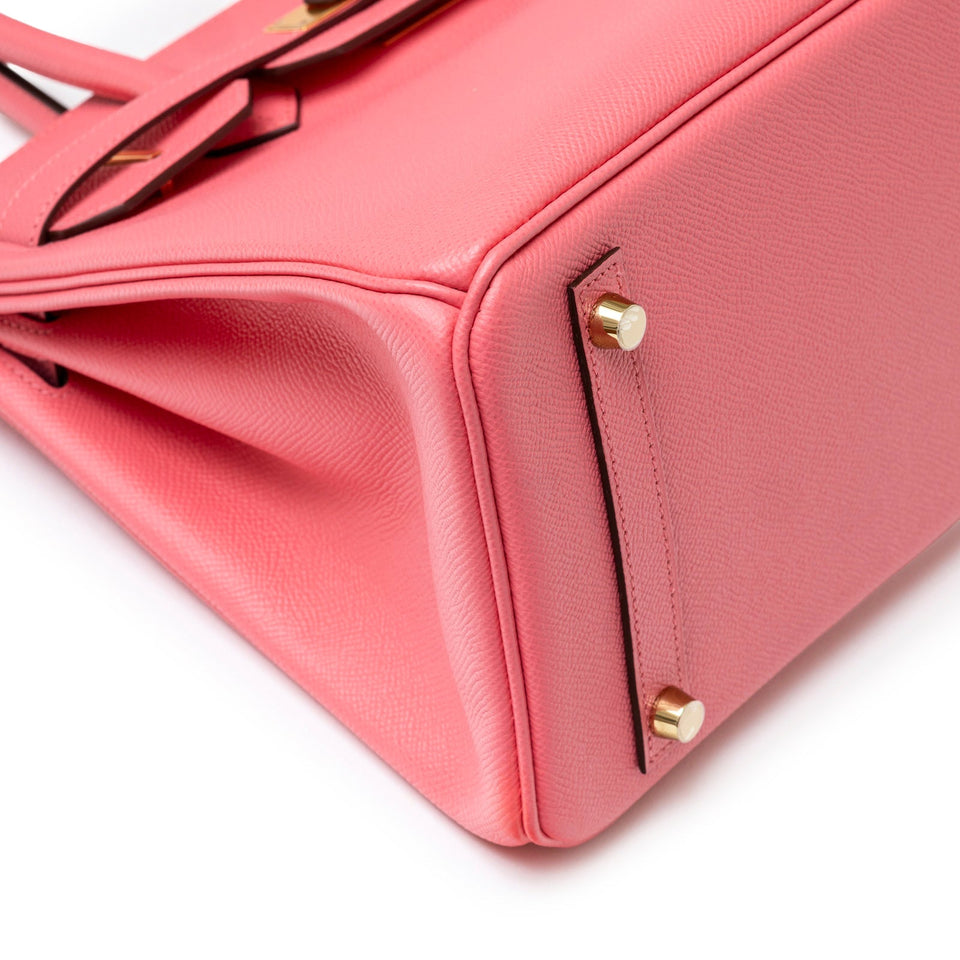 Hermes Special Order HSS Horseshoe Birkin 30 Rose Azalee Epsom Gold Hardware