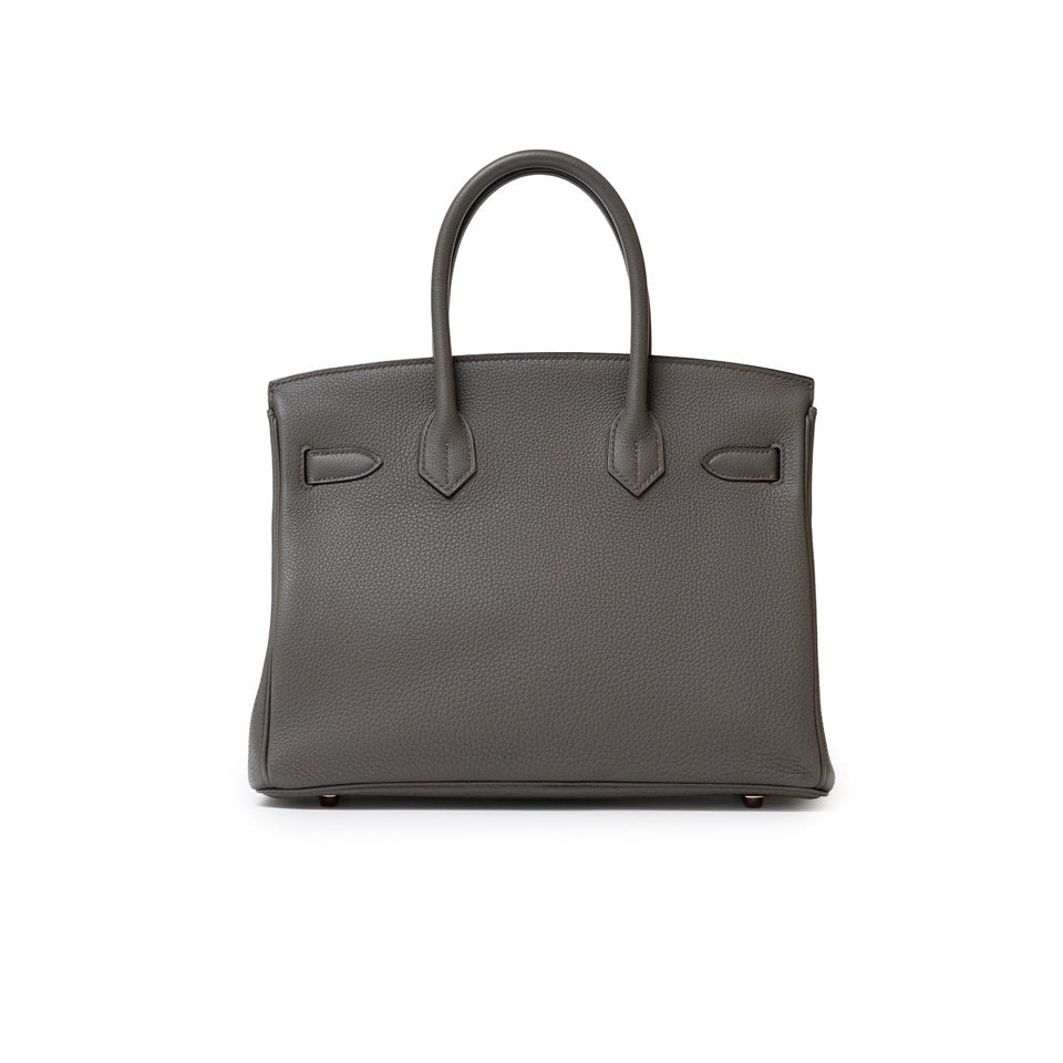 Hermes Birkin 30 Etain Togo Rose Gold Hardware