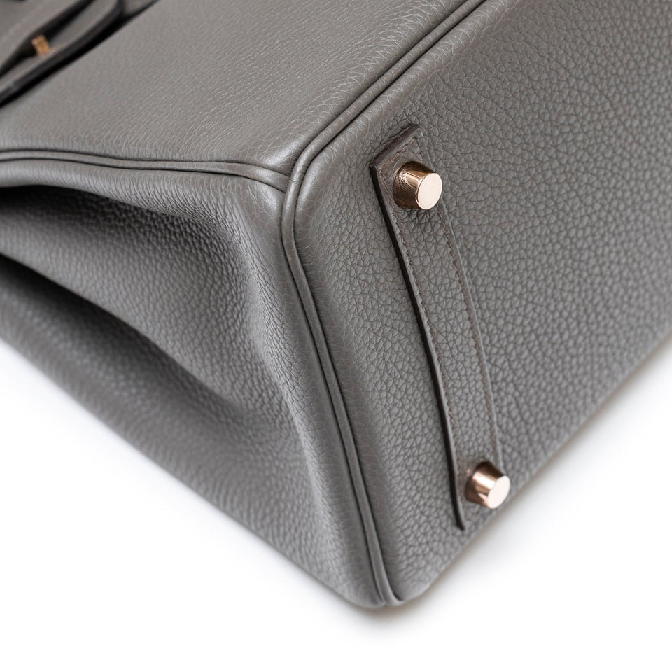 Hermes Birkin 30 Etain Togo Rose Gold Hardware