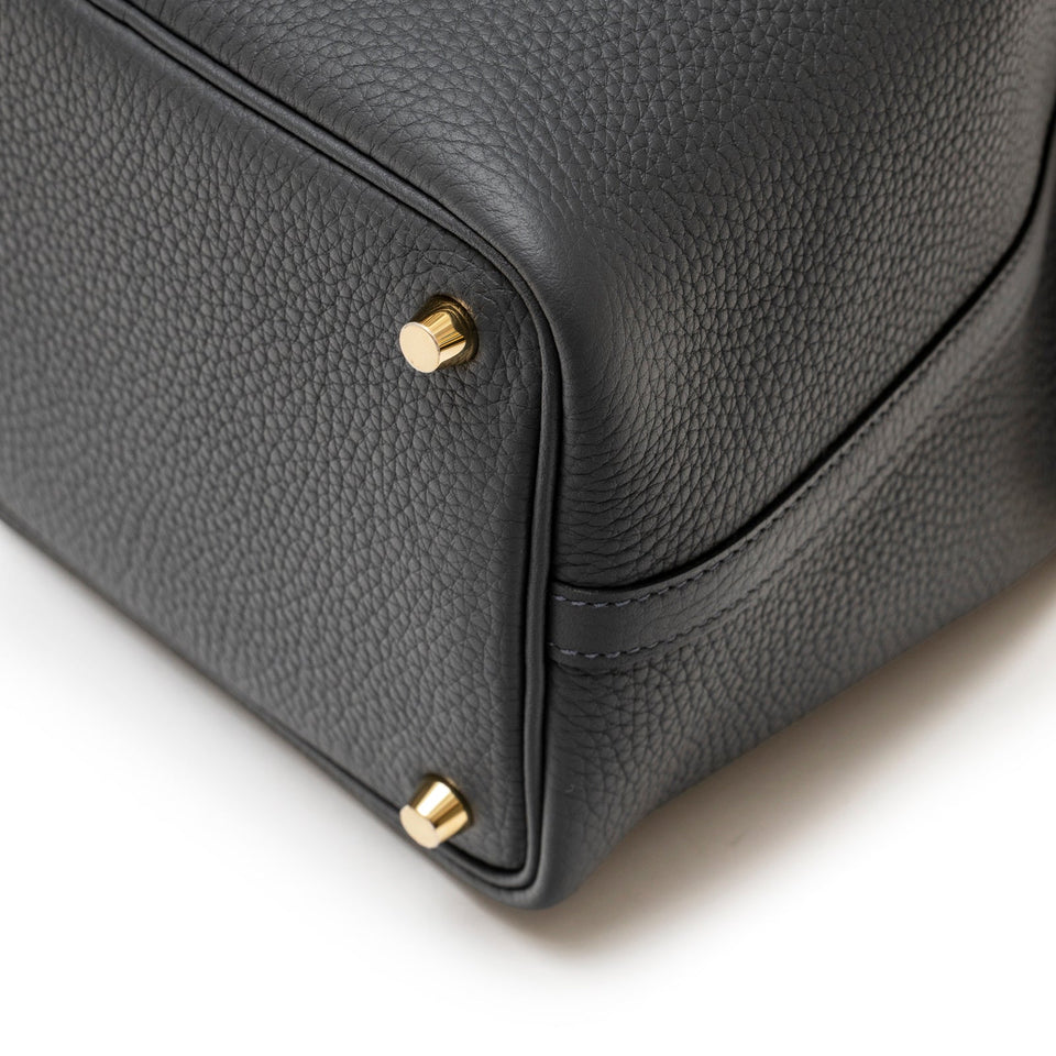 Hermes Picotin 18 Gris Misty Clemence Permabrass Hardware