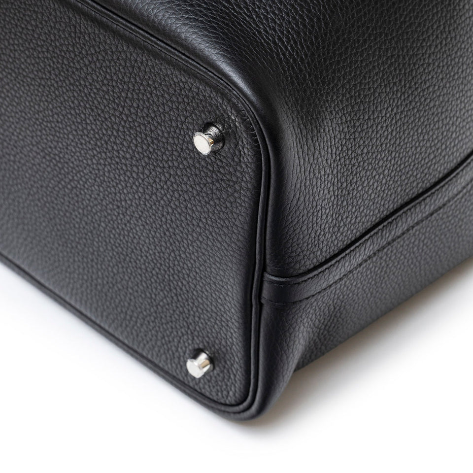 Hermes Picotin 22 Black Clemence Palladium Hardware