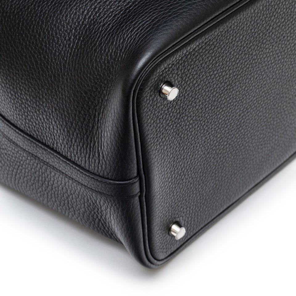 Hermes Picotin 22 Black Clemence Palladium Hardware