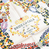 Hermes Brides de Gala en Fleurs Scarf 90 Su/Black/Ivory/Multi