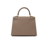 Hermes Kelly 25 Sellier Etoupe Epsom Gold Hardware