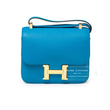 Hermes Constance 24 Blue Zanzibar Evercolor Gold Hardware
