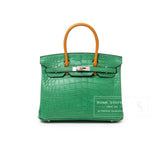 Hermes Birkin 30 Touch Cactus/Naturel-Sable Matte Alligator Palladium Hardware