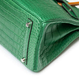 Hermes Birkin 30 Touch Cactus/Naturel-Sable Matte Alligator Palladium Hardware