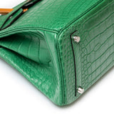 Hermes Birkin 30 Touch Cactus/Naturel-Sable Matte Alligator Palladium Hardware