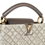 Louis Vuitton Since 1854 Embroidered Capucines BB Ecru/Taupe Calf Gold Hardware