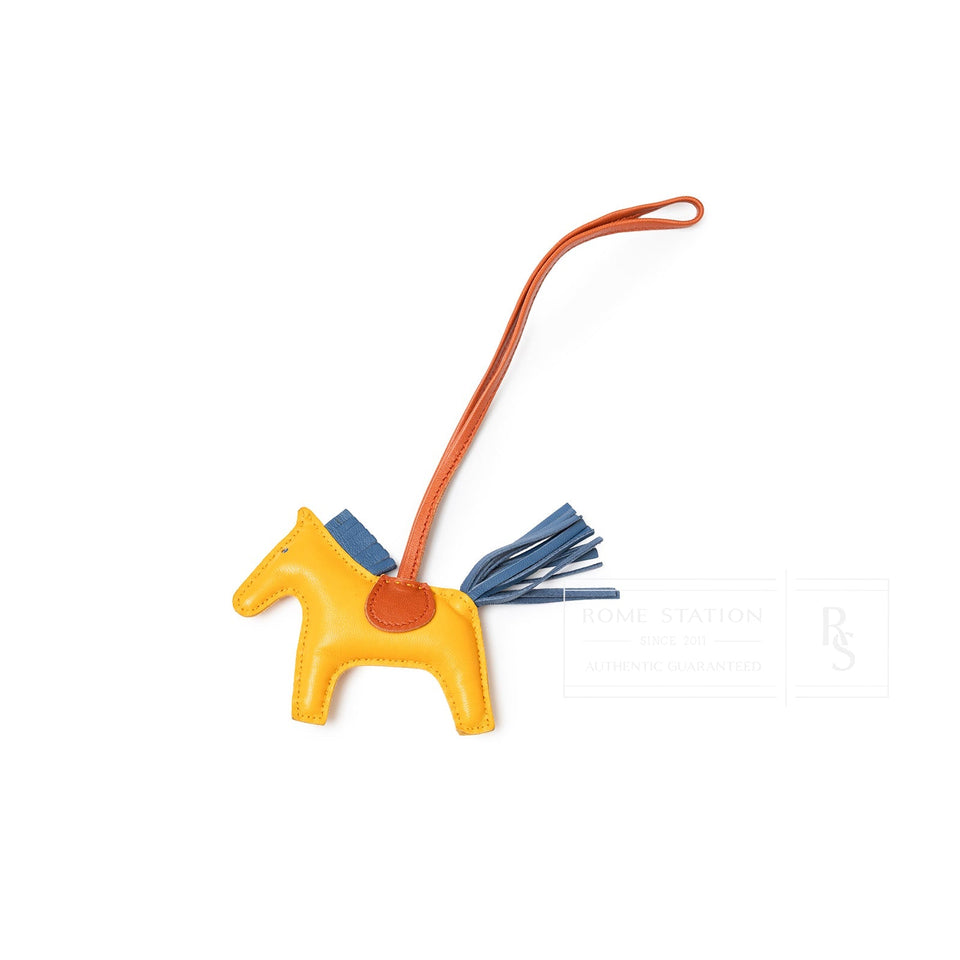 Hermes Rodeo PM Jaune D'or/Blue Agate/Cornaline Milo Lambskin