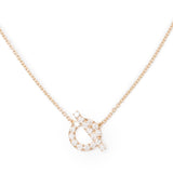 Hermes Finesse Pendant Diamonds and 18k Rose Gold