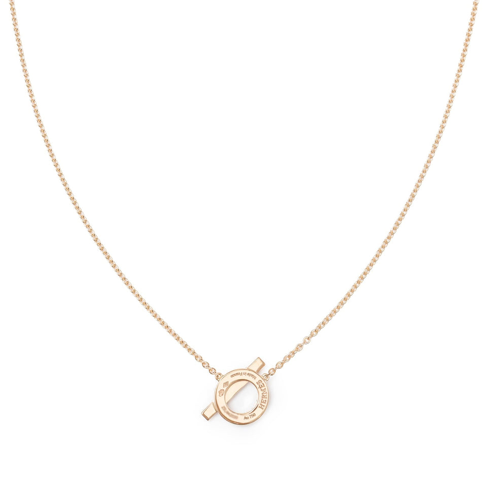 Hermes Finesse Pendant Diamonds and 18k Rose Gold