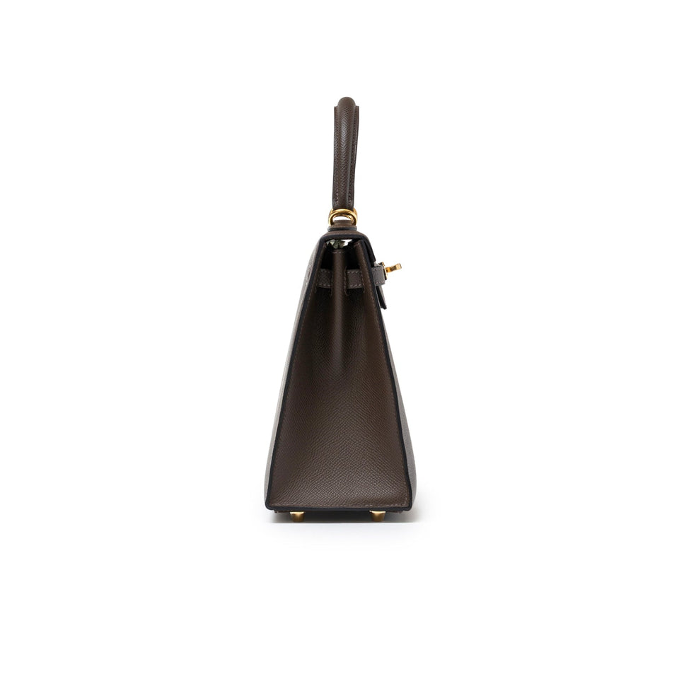 Hermes Kelly 25 Sellier Ecore Epsom Gold Hardware