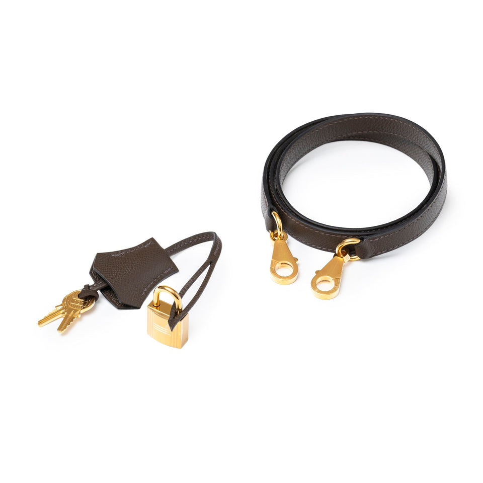 Hermes Kelly 25 Sellier Ecore Epsom Gold Hardware