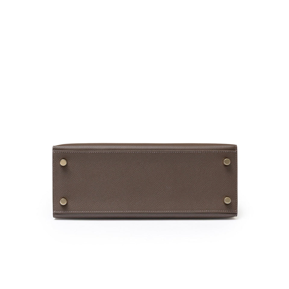 Hermes Kelly 25 Sellier Ecore Epsom Gold Hardware