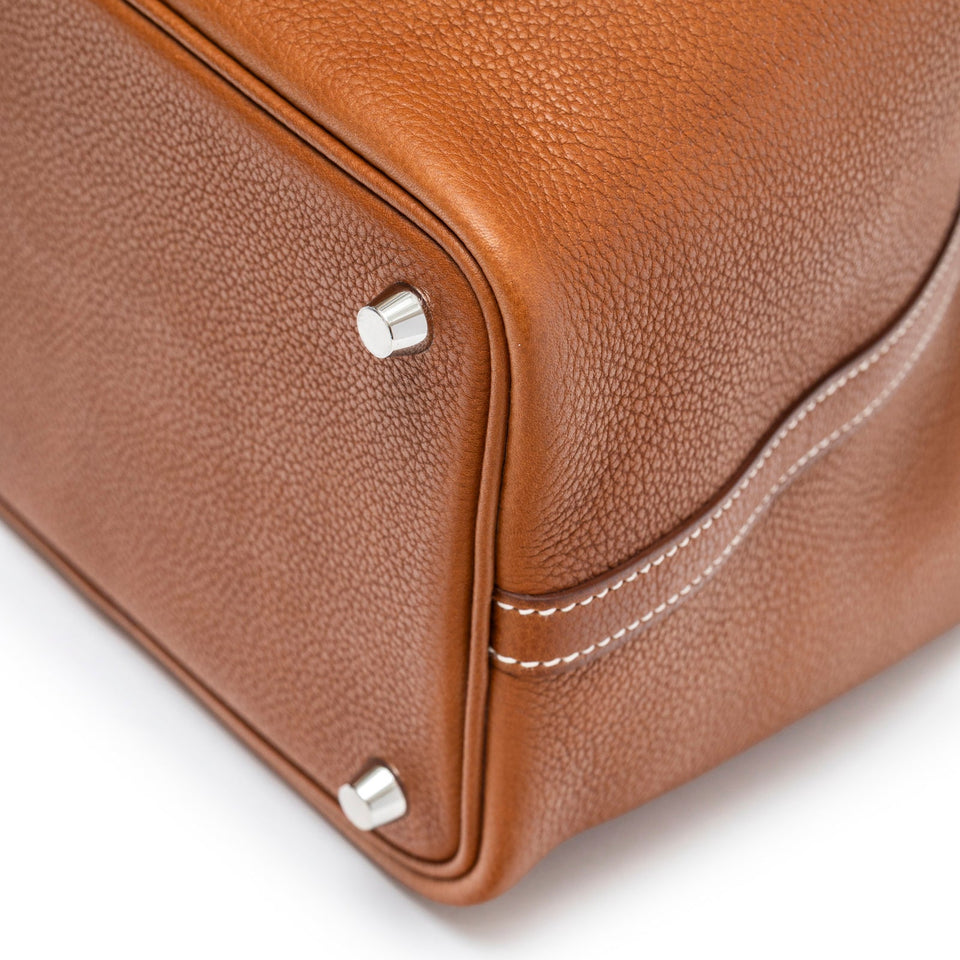 Hermes Picotin 18 Fauve Barenia Faubourg Palladium Hardware