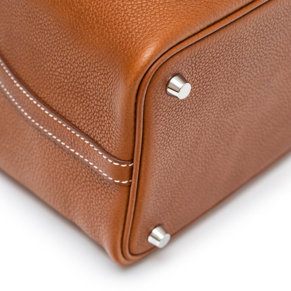Hermes Picotin 18 Fauve Barenia Faubourg Palladium Hardware