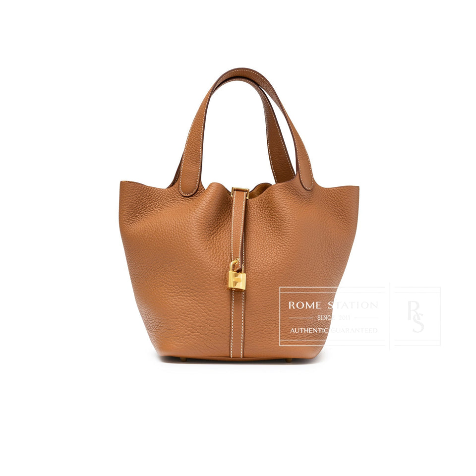 Hermes Picotin 22 Gold Clemence Gold Hardware
