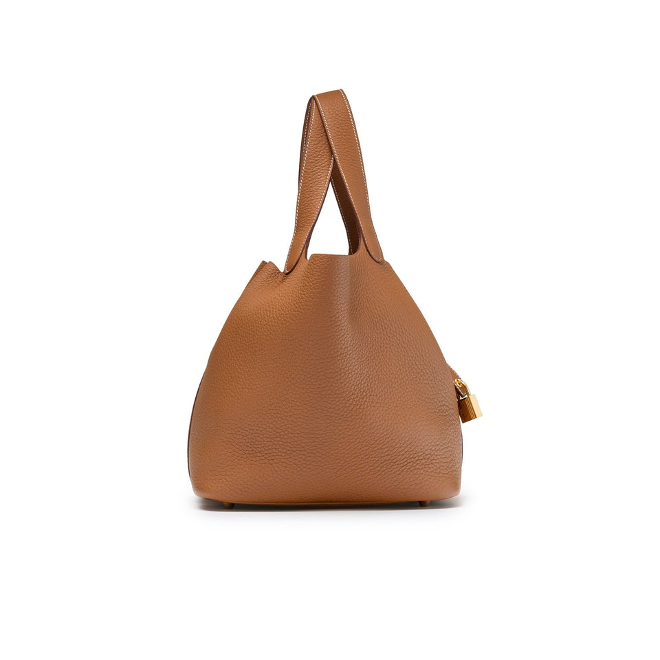 Hermes Picotin 22 Gold Clemence Gold Hardware