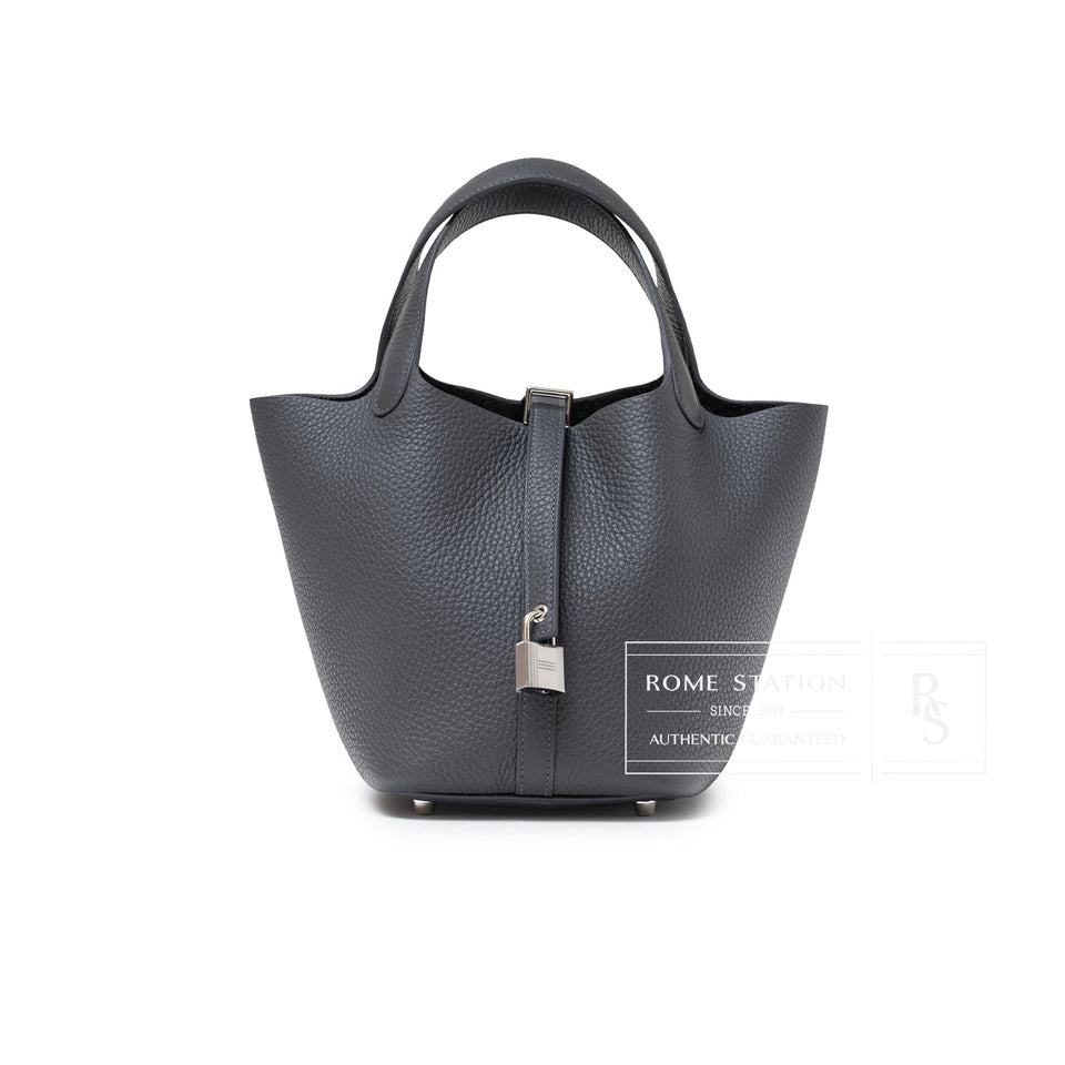 Hermes Picotin 18 Ardosie Clemence Palladium Hardware