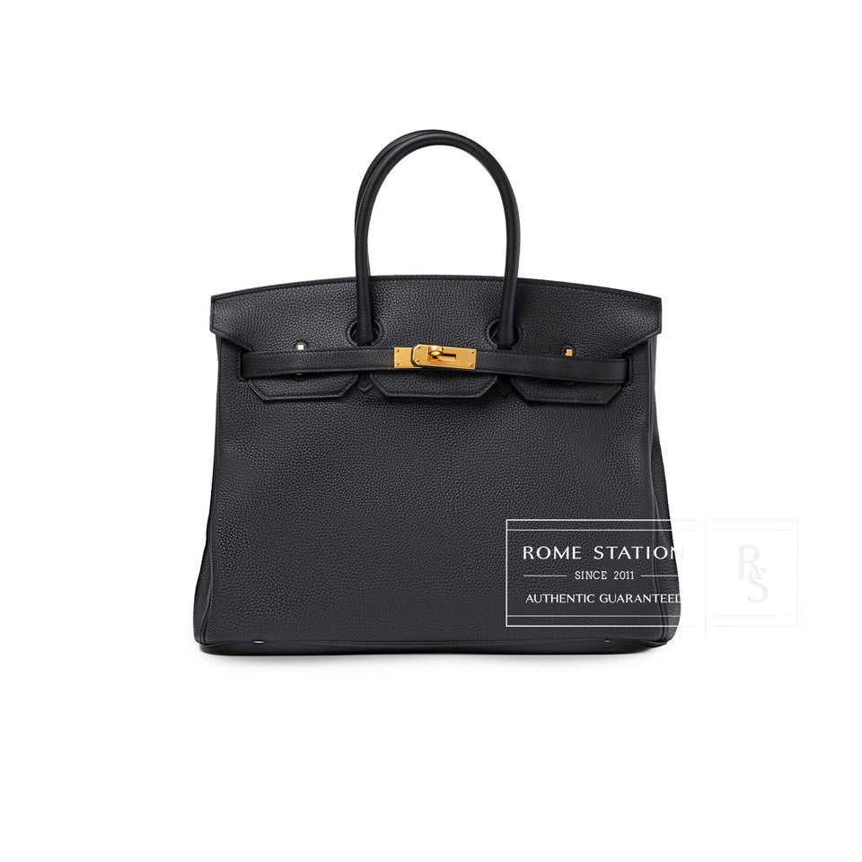 Hermes Birkin 35 Black Togo Gold Hardware