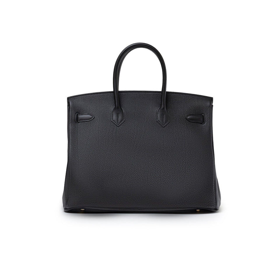 Hermes Birkin 35 Black Togo Gold Hardware