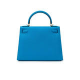 Hermes Kelly Sellier 28 Blue Zanzibar Epsom Gold Hardware