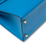 Hermes Kelly Sellier 28 Blue Zanzibar Epsom Gold Hardware