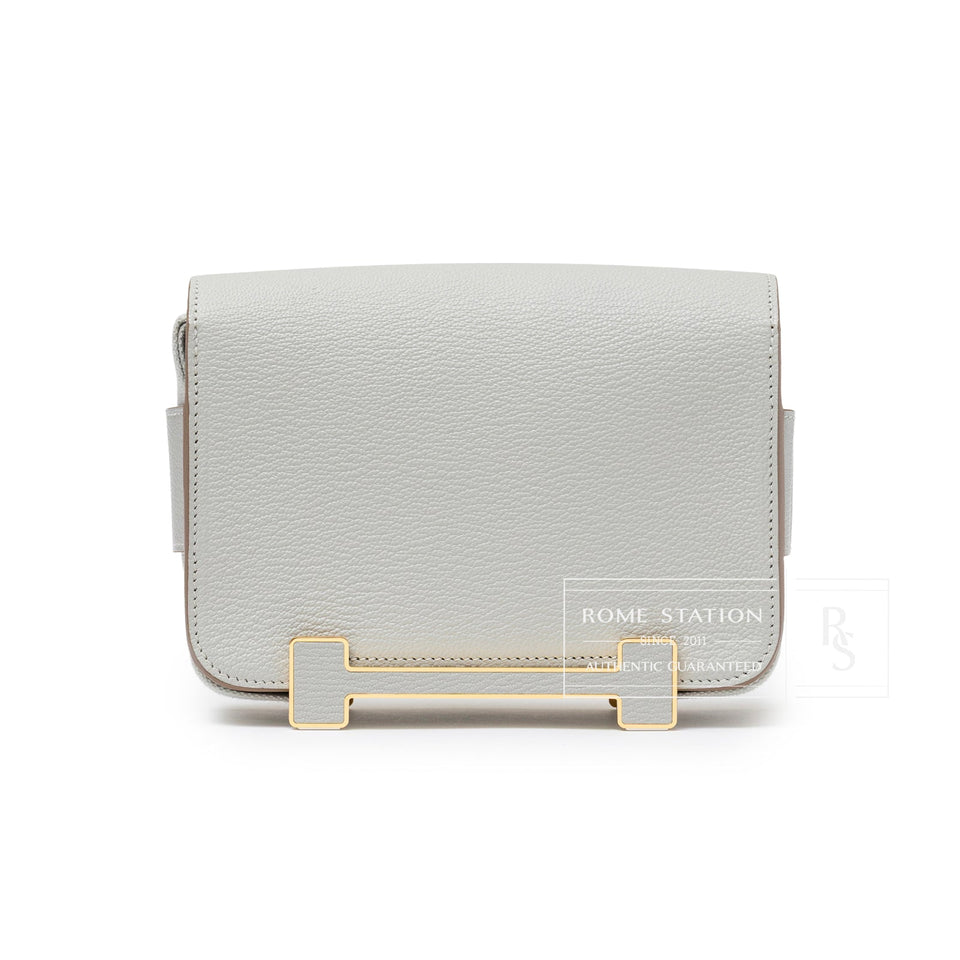 Hermes Geta Gris Perle Chevre Mysore Gold Hardware