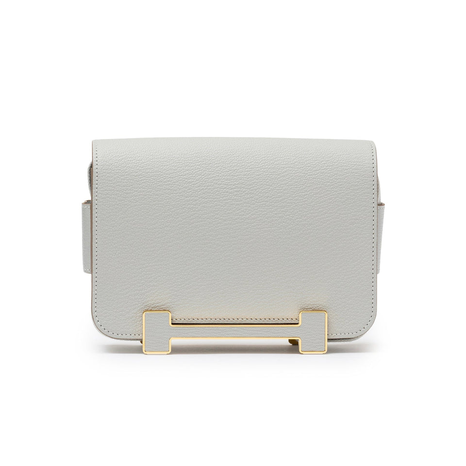 Hermes Geta Gris Perle Chevre Mysore Gold Hardware