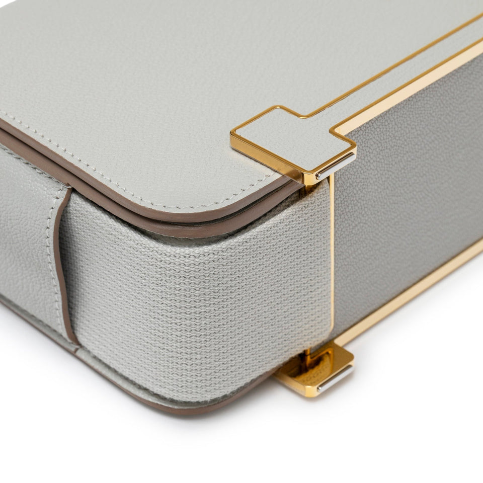 Hermes Geta Gris Perle Chevre Mysore Gold Hardware