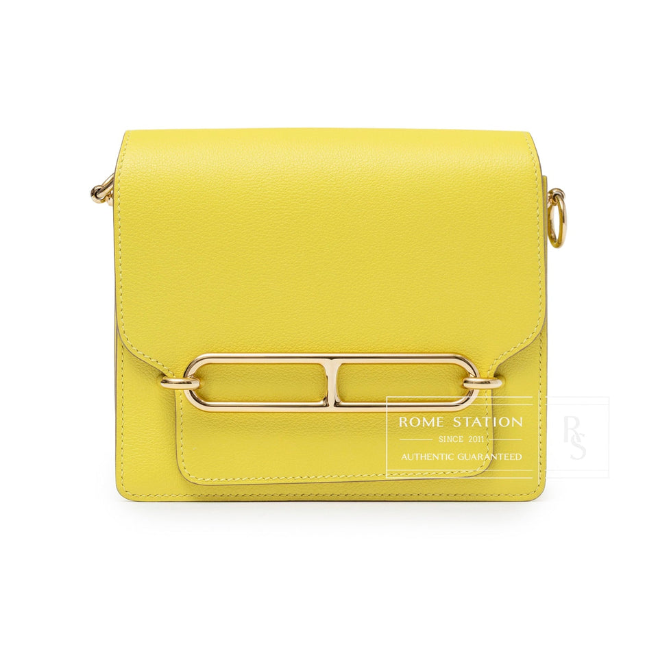 Hermes Mini Roulis Lime Evercolor Permabrass Hardware
