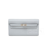 Hermes Kelly To Go Wallet Blue Glacier Epsom Palladium Hardware