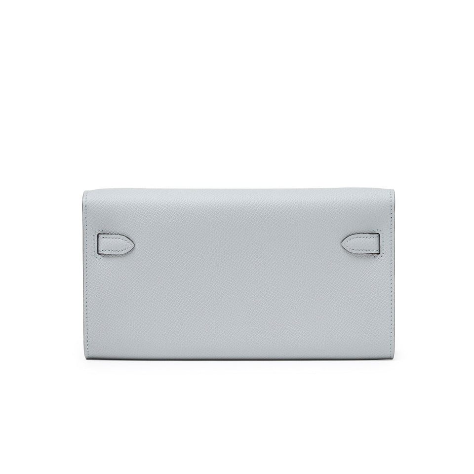 Hermes Kelly To Go Wallet Blue Glacier Epsom Palladium Hardware