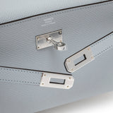 Hermes Kelly To Go Wallet Blue Glacier Epsom Palladium Hardware