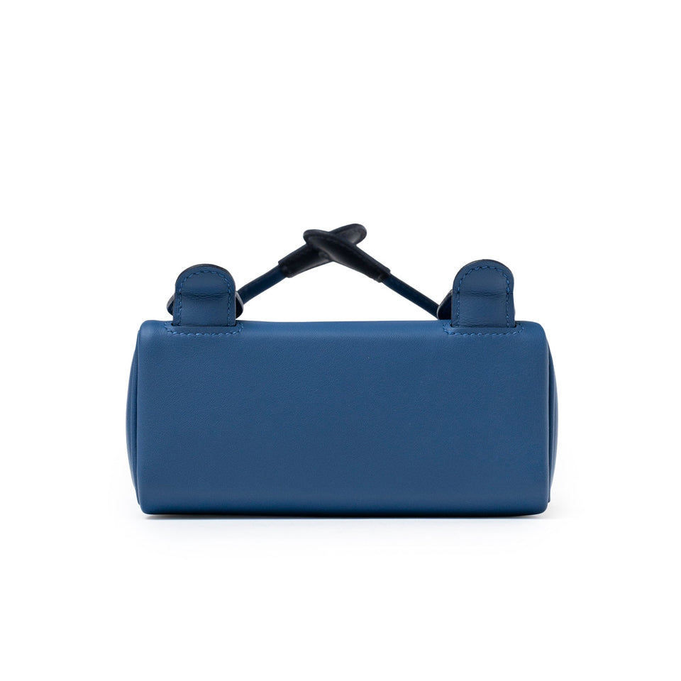Hermes Quelle Idolle Kelly Doll Blue Tie and Caban Swift Palladium Hardware