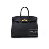 Hermes Birkin 35 Black Togo Gold Hardware