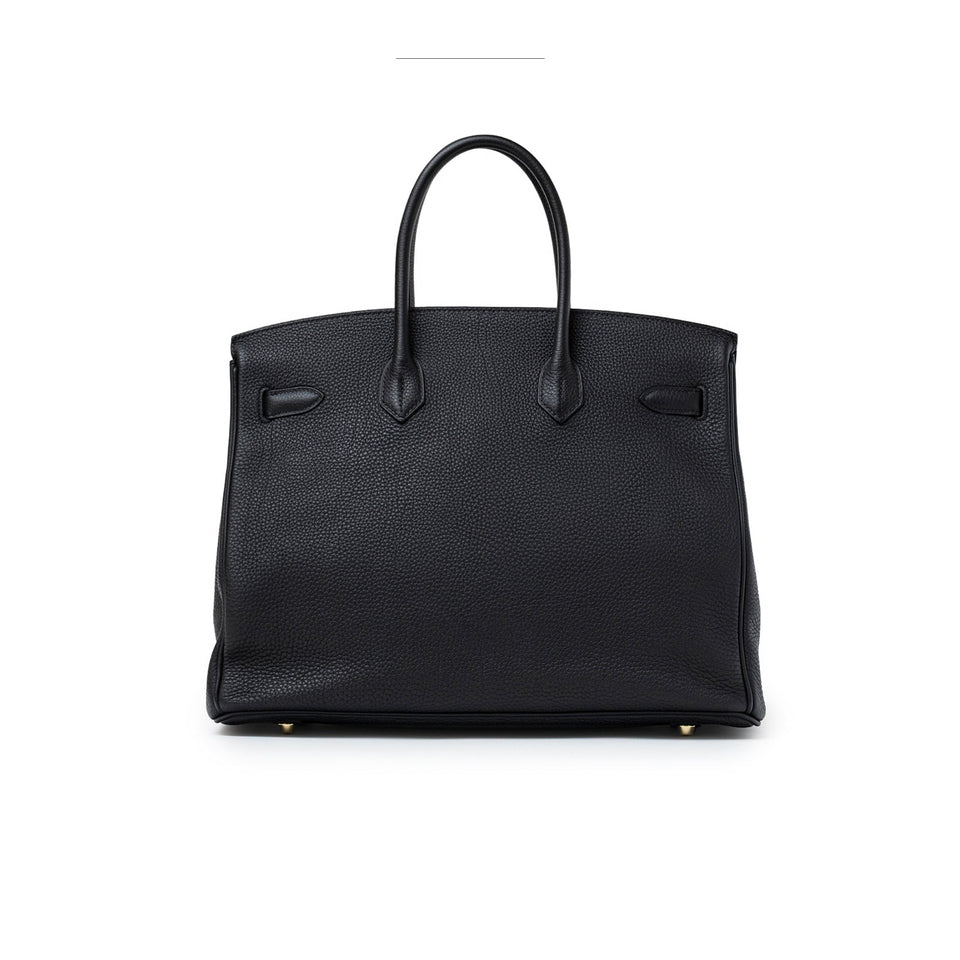 Hermes Birkin 35 Black Togo Gold Hardware
