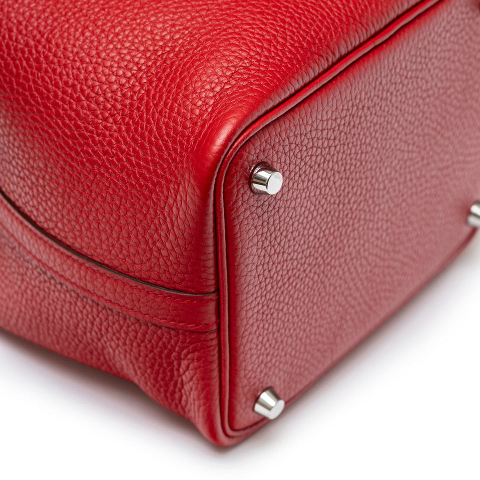 Hermes Picotin 18 Rouge Casaque Clemence Palladium Hardware