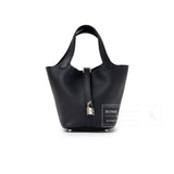 Hermes Picotin 18 Black Clemence Palladium Hardware