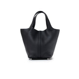 Hermes Picotin 18 Black Clemence Palladium Hardware