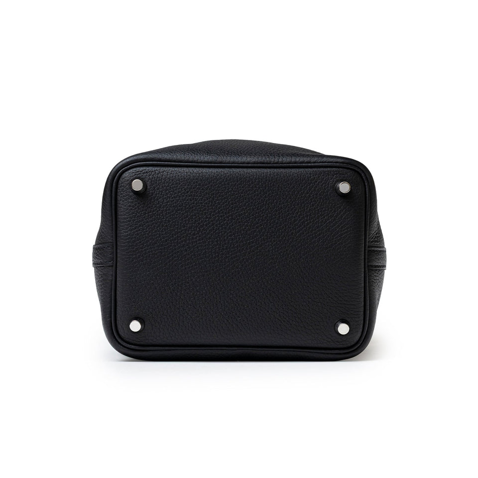 Hermes Picotin 18 Black Clemence Palladium Hardware