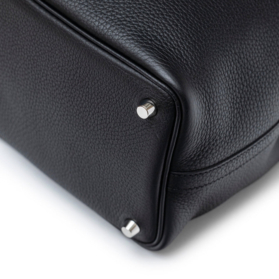 Hermes Picotin 18 Black Clemence Palladium Hardware