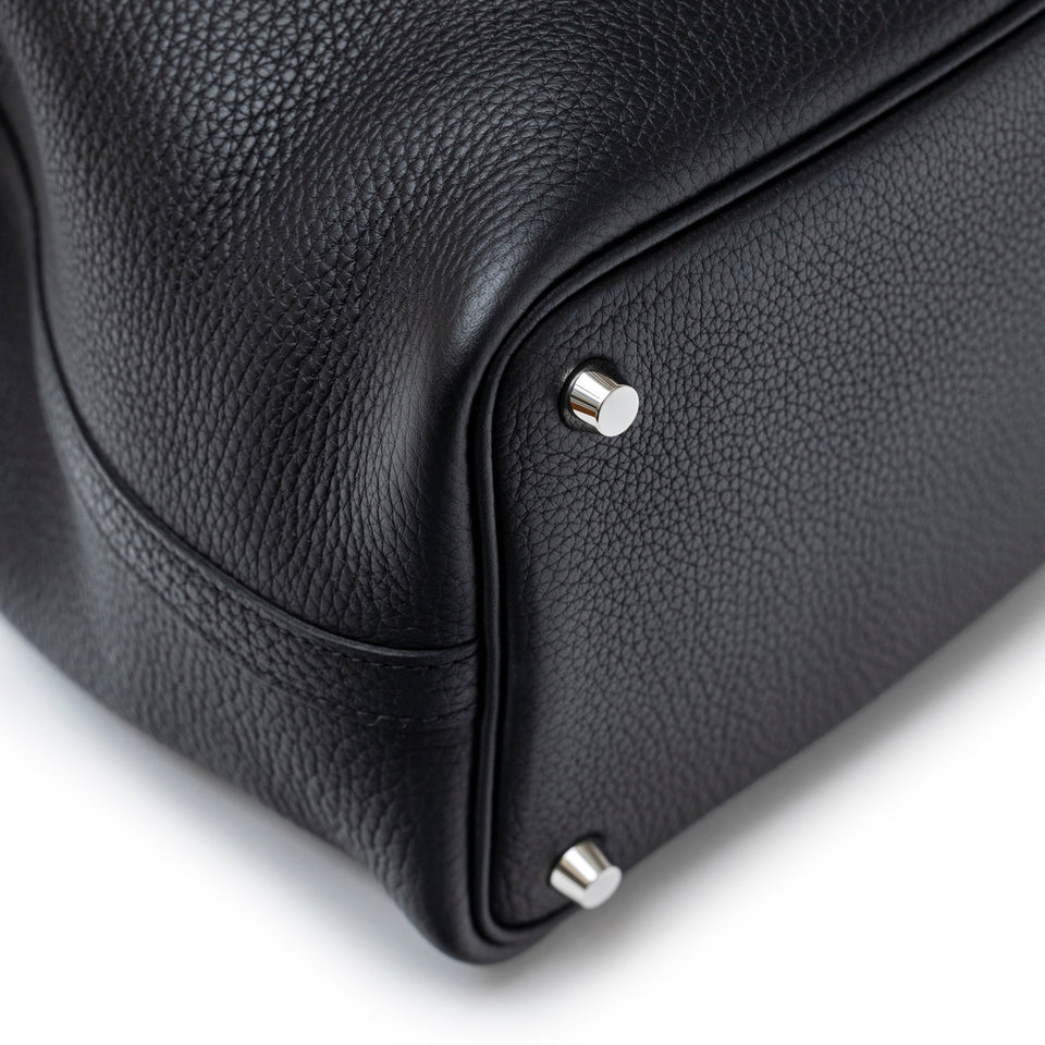Hermes Picotin 18 Black Clemence Palladium Hardware