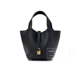 Hermes Picotin 18 Black Clemence Gold Hardware