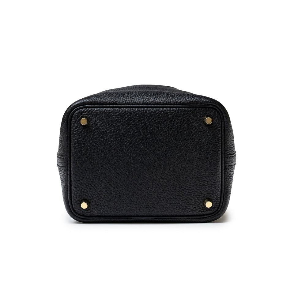Hermes Picotin 18 Black Clemence Gold Hardware