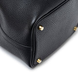 Hermes Picotin 18 Black Clemence Gold Hardware