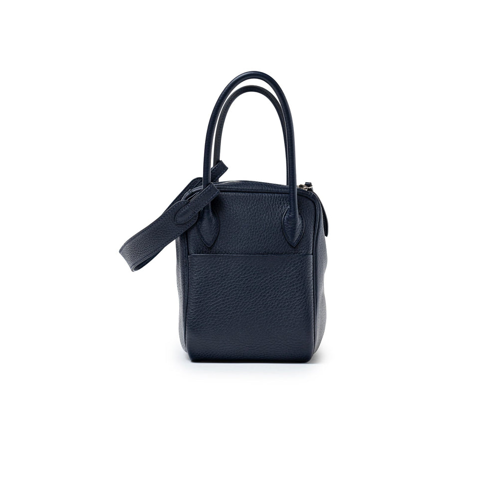 Hermes Lindy 26 Blue Nuit Clemence Palladium Hardware