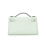 Hermes Kelly Pochette Vert Fizz Swift Palladium Hardware